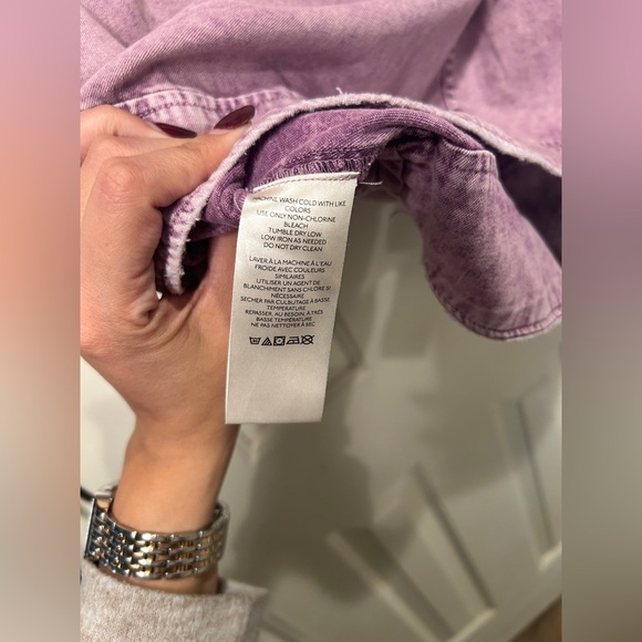 Free People Arland Purple Acid Wash Mini Dress - Picture 7 of 11